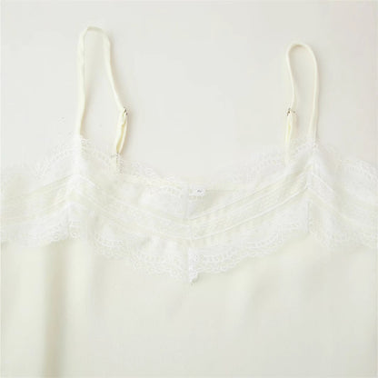 Fashionable and Sexy Lace Splicing Slit Strapless Dress