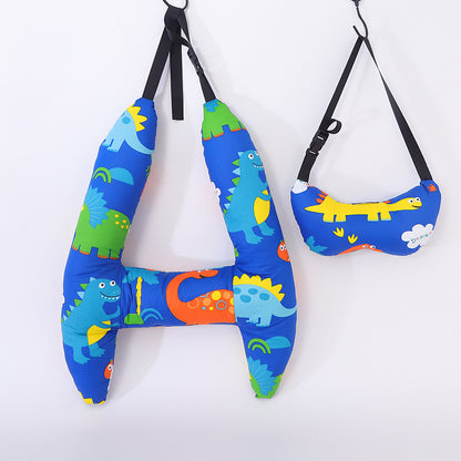 Car Sleeping Pillow Dual purpose Cotton Breathable Summer Car Adult Children Washed Pillow Interior Supplies
