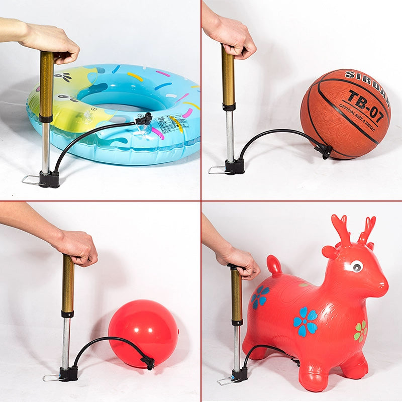 Portable Bike Pump (Schrader Valve 80psi), Lightweight Tube, Manual Inflator (Road/MTB), Cycling Accessories