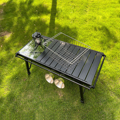 IGT Stainless Steel Folding Basket: Drain & Wash, Ideal Camping Table Accessory.