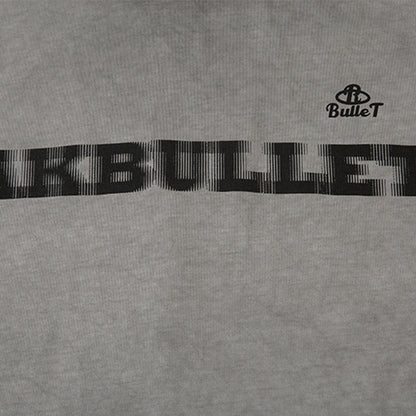 Letter Print Short Sleeve T-Shirt Men's Summer Washed Vintage Loose Trendy INS Round Neck Half Sleeve Tee