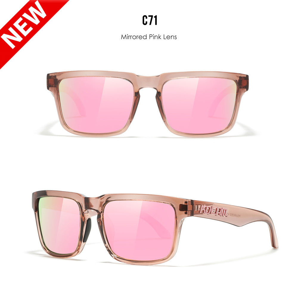 Classic polarized sunglasses for men and women ultra light driving glasses colorful real film sunglasses