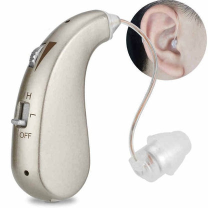 1Pair of Invisible Hearing Aids for Seniors with Sound Amplifier and Assistive Listening Earphones