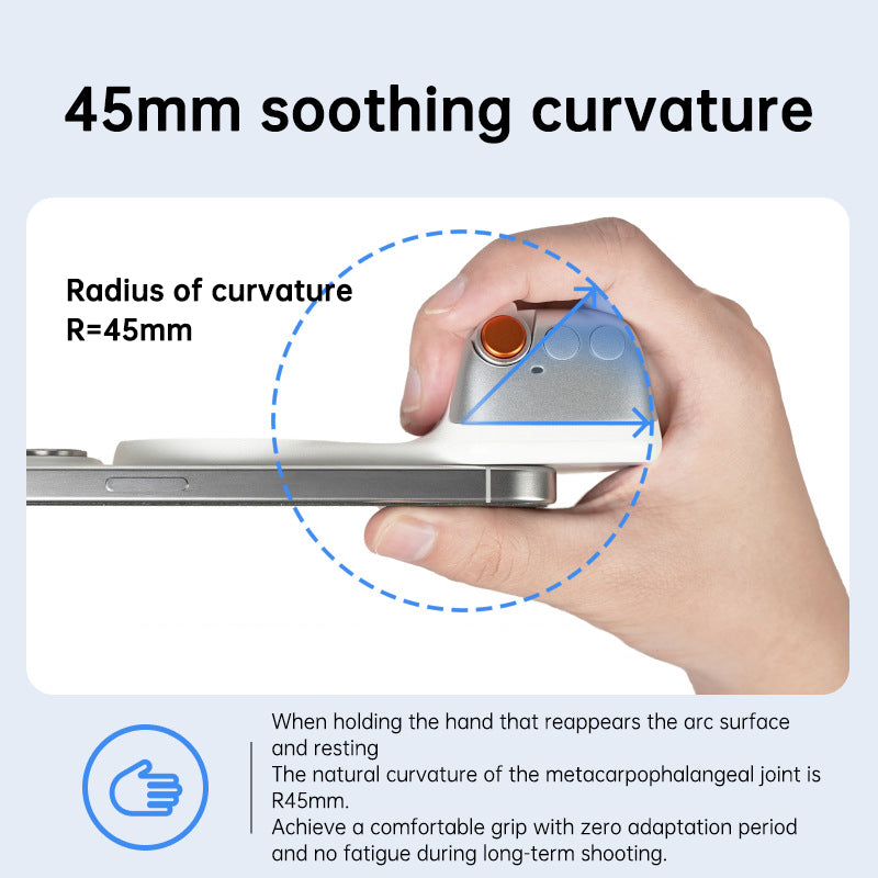 MagSafe Compatible Fun Photography Grip: MFi Certified Wireless Bluetooth Stabilizer for Shake-Free Shooting