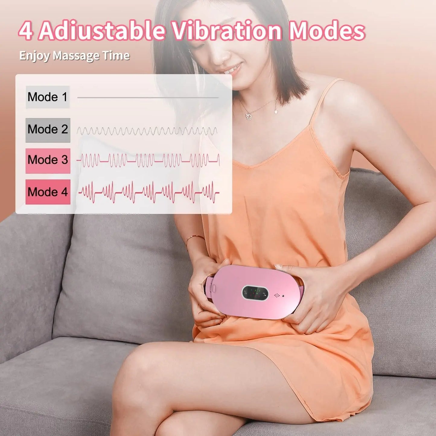 Womon Women in Period Menstrual Heating Pad  Heating Massage Belt  Abdominal Massager Warm Palace Electric Pain Relief Device
